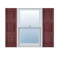 thumbnail image 1 of 18"W x 50"H Lifetime Vinyl, Custom Three Equal Panel, Raised Panel Shutters, w/Shutter-Loks (Per Pair), Wineberry, 1 of 17