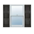 thumbnail image 1 of 18"W x 52"H Lifetime Vinyl, Custom Three Equal Panel, Raised Panel Shutters, Musket Brown, 1 of 17