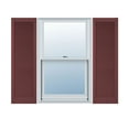 thumbnail image 1 of 18"W x 54"H Lifetime Vinyl, Custom Straight Top All Louver, Open Louver Shutters, w/Shutter-Loks (Per Pair), Wineberry, 1 of 15
