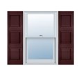 thumbnail image 1 of 18"W x 57"H Lifetime Vinyl, Custom Three Equal Panel, Raised Panel Shutters, Bordeaux, 1 of 17