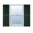 thumbnail image 1 of 18"W x 59"H Lifetime Vinyl, Custom Cathedral Top Center Mullion, Open Louver Shutters, w/Shutter-Loks (Per Pair), Midnight Green, 1 of 15