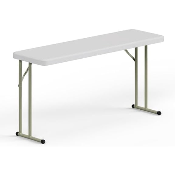 18" W x 60" L x 29" H Plastic Rectangle Folding Utility Heavy Duty Table | Outdoor Indoor Kitchen Dining Wedding Market Events Camping BBQ$$Furniture