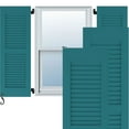 thumbnail image 1 of 18"W x 61"H Americraft Two Equal Louver Exterior Real Wood Shutters (Per Pair), Antigua, 1 of 10