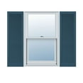 thumbnail image 1 of 18"W x 71"H Lifetime Vinyl, Custom Straight Top All Louver, Open Louver Shutters, w/Shutter-Loks (Per Pair), Classic Blue, 1 of 15
