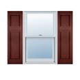 thumbnail image 1 of 18"W x 74"H Lifetime Vinyl, Custom Offset Panel, Raised Panel Shutters, Burgundy Red, 1 of 16