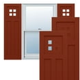 thumbnail image 1 of 18"W x 75"H True Fit PVC San Antonio Mission Style Fixed Mount Shutters, Pepper Red (Per Pair - Hardware Not Included), 1 of 9