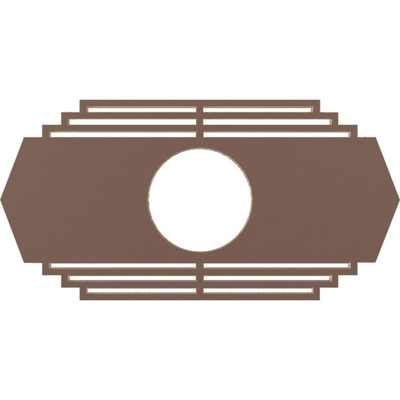 18"W x 9"H x 4 3/4"ID x 1/2"P Chrysler Architectural Grade PVC Pierced Ceiling Medallion, Copper