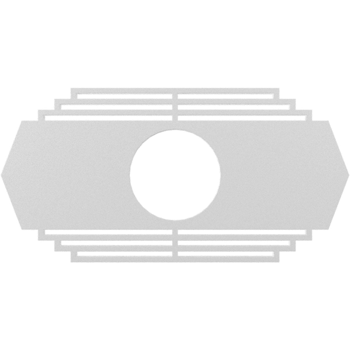 18" x 9" White PVC Pierced Ceiling Medallion