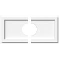 thumbnail image 1 of 18"W x 9"H x 4"ID x 6 1/4"C x 1"P Rectangle Architectural Grade PVC Contemporary Ceiling Medallion, Two Piece, 1 of 11
