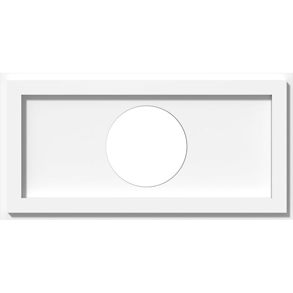 18"W x 9"H x 5"ID x 6 1/4"C x 1"P Rectangle Architectural Grade PVC Contemporary Ceiling Medallion