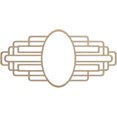 thumbnail image 1 of 18"W x 9"H x 5"IW x 8 1/2"IH x 1/4"T Elizabeth Wood Fretwork Pierced Ceiling Medallion, Hickory, 1 of 3