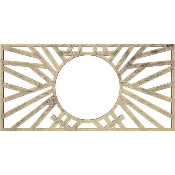 18"W x 9"H x 6 5/8"ID x 1/2"P Hoover Architectural Grade PVC Pierced Ceiling Medallion, Antiqued Pale Gold