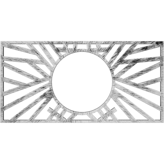 18"W x 9"H x 6 5/8"ID x 1/2"P Hoover Architectural Grade PVC Pierced Ceiling Medallion, Antiqued Pewter