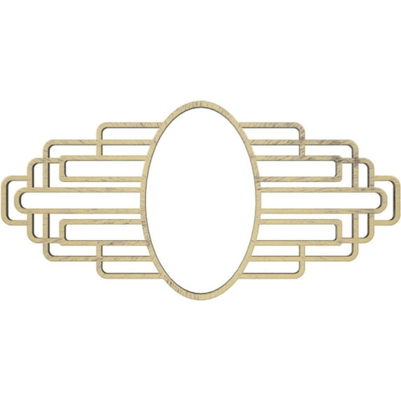 18"W x 9"H x 8 1/2"IH x 5"IW x 1/2"P Elizabeth Architectural Grade PVC Pierced Ceiling Medallion, Antiqued Pale Gold