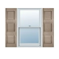 thumbnail image 1 of 18"W x 91"H Lifetime Vinyl, Custom Three Equal Panel, Raised Panel Shutters, Wicker, 1 of 17