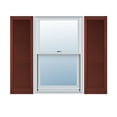 thumbnail image 1 of 18"W x 96"H Lifetime Vinyl, Custom Straight Top All Louver, Open Louver Shutters, w/Shutter-Loks (Per Pair), Burgundy Red, 1 of 15