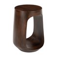 thumbnail image 1 of 18" Walnut Solid Wood Round Pedestal End Table, 1 of 5