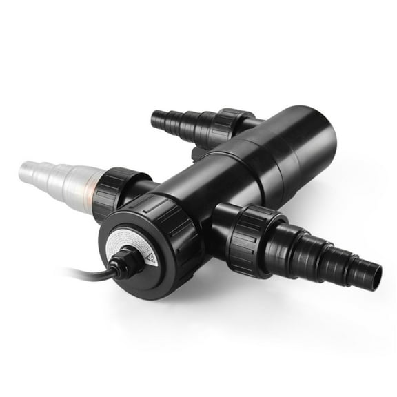 18 Watt UV Sterilizer Light Water Clarifier Lamp Ultraviolet Filter with Bulb Tube Power Adapter for Aquarium Pond Tank Gold Fish Reef Koi