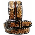 thumbnail image 1 of 18 Western Floral Tooled Leather Belt 26FK16NChild, 1 of 4