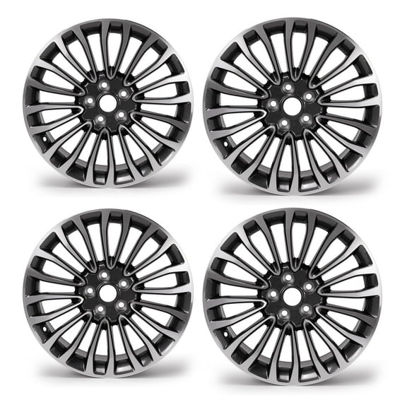 18" Wheel Rim 18x8-inch 5-Lug Grey, for 2017-18 Ford Fusion, 4 Count, Alloy Replacement Rims