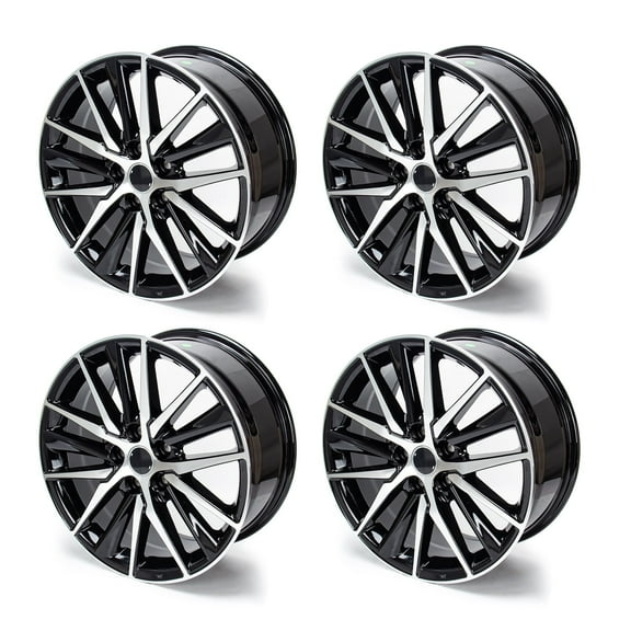 18" Wheel Rim 18x8-inch 5-Lug, Machined Black for 2021-23 Toyota Camry, 4 Count