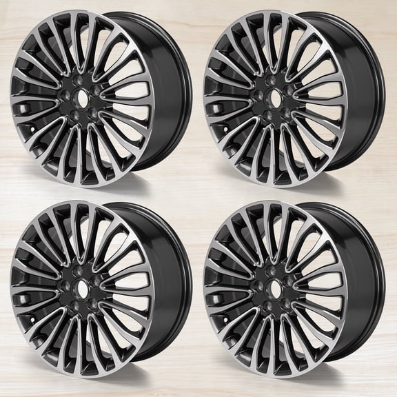 18" Wheel Rim 18x8-inch 5-Lug Machined Grey, for 2017-2018 Ford Fusion, 4 Count Replacement Rims