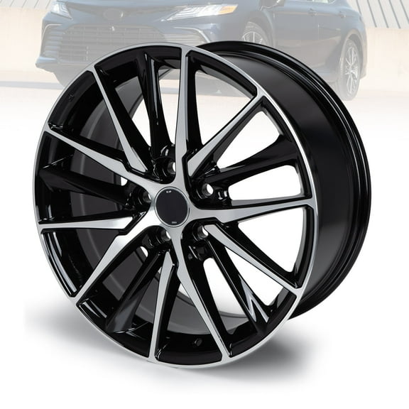 18" Wheel Rim 18x8-inch 5-Lug, for 2021-2023 Toyota Camry, Machined Black Replacement Rims