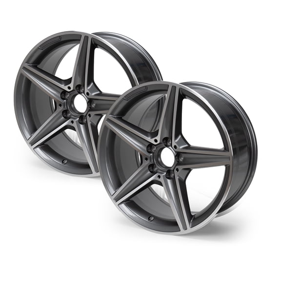 18" Wheel Rim for 2009-2023 Mercedes E350, 18x8.5-inch 5-Lug Alloy Replacement Rim ET35, 2 Count