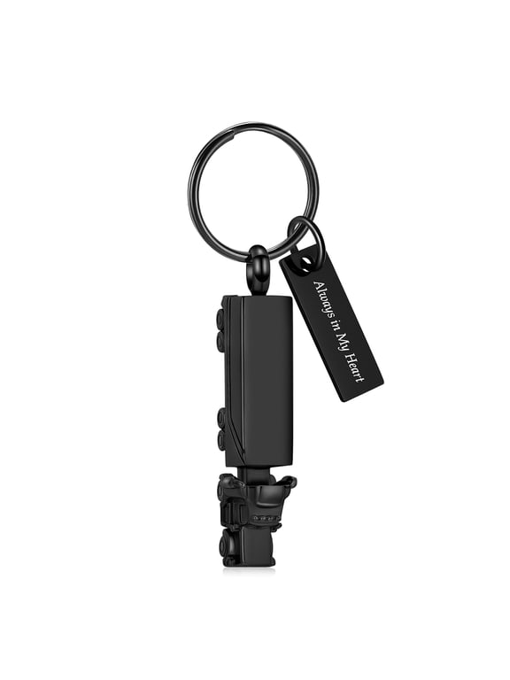 18 Wheeler Semi Truck Urn Keychain for Ashes for Women Men Memorial Human Ashes Pendant Cremation Cremation Urn Keychain
