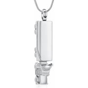 18 Wheeler Semi Truck Urn Necklace for Ashes for Men Women Retro Style Cremation Jewelry Keepsake Memorial for Jewelry Gifts