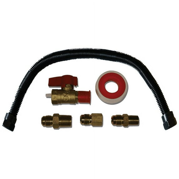 18" Whisper Free Universal Gas Appliance Hook-up Kit- Black Finish GLST202-18TF