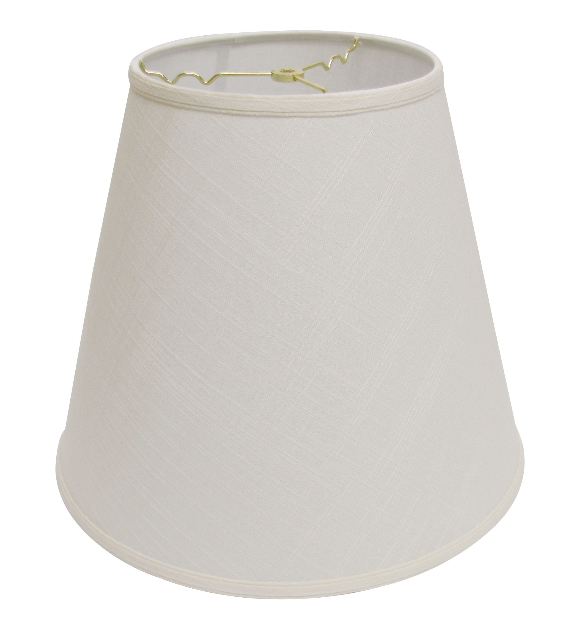 White Deep Empire Linen Lampshade with Traditional Flair