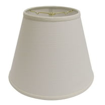 18" White Linen Lampshade - Slant Empire Design, Washer Fitter, Hardback Styrene, Classic Style