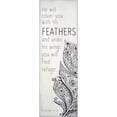 thumbnail image 1 of 18" White and Black Feathers Themed Rectangular Wall Plaque, 1 of 1