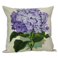thumbnail image 1 of Golden Hill Studio 18" White and Purple Hydrangea Floral Square Throw Pillow Cover, 1 of 1