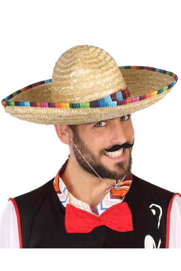 18" Wide Mexican Sombrero Hat - Perfect for Fiesta Cinco De Mayo - Mexican Theme Party Decorations Favors