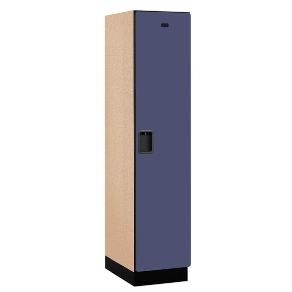 18" Wide Single Tier Designer Wood Locker - 1 Wide - 6 Feet High - 21 Inches Deep - Blue