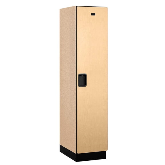 18" Wide Single Tier Designer Wood Locker - 1 Wide - 6 Feet High - 21 Inches Deep - Maple