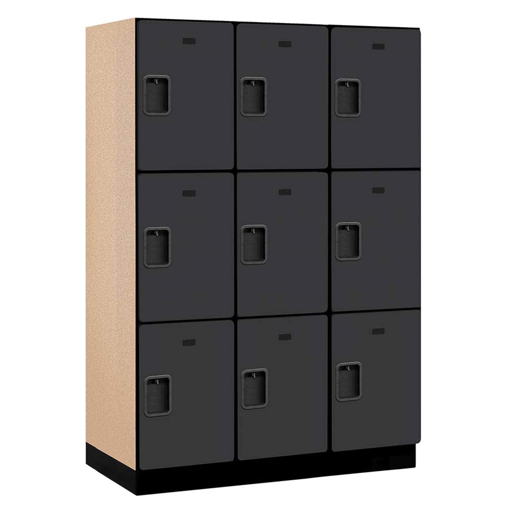 18" Wide Triple Tier Designer Wood Locker 3 Wide 6 Feet High 21