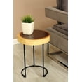 thumbnail image 1 of 18" Wooden Hand Carved Modern Stool Solid Wood Rustic Handmade Home Decor Night Stand Accent Display Side End Table WST-IR1 Stool, 1 of 4