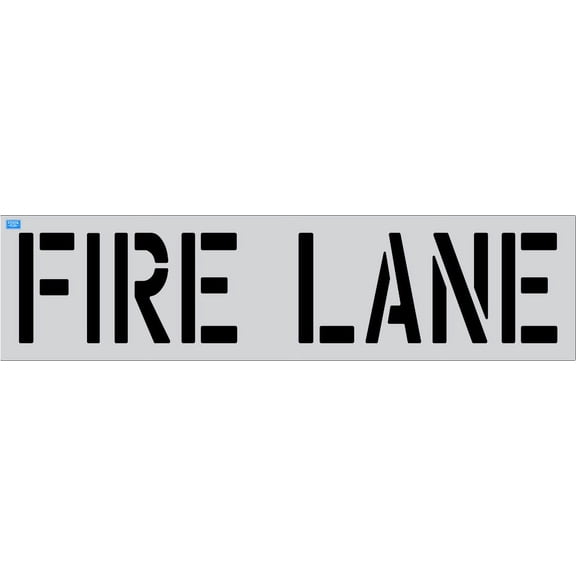 18" Word - FIRE LANE Parking Lot Pavement Marking Stencil Thickness: .100