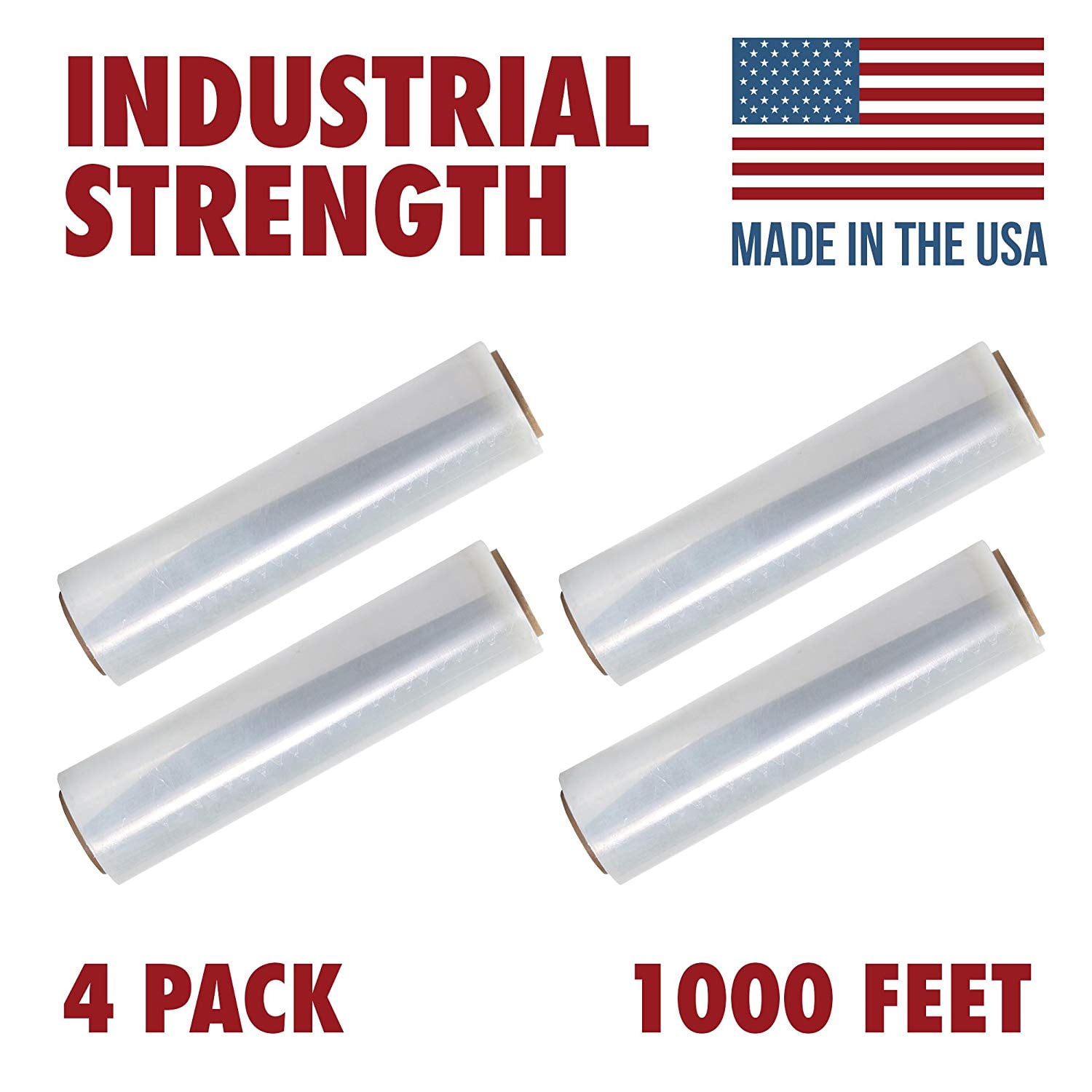 Ox Plastics 18x1000 Shrink Wrap, 80 Gauge, Ideal for Furniture, Boxes
