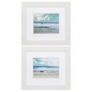 18" X 16" White Frame Cancun Magic Set of 2