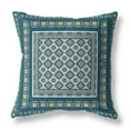 thumbnail image 1 of 18" X 18" Blue And Beige Broadcloth Floral Throw Pillow, 1 of 5