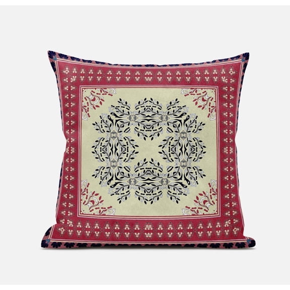 18" X 18" Muted Pink Grey Geometric Blown Seam Suede Throw Pillow