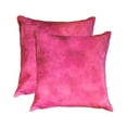 thumbnail image 1 of 18" X 18" X 5" Fuschia 2 Pack Cowhide Pillow, 1 of 2