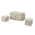 thumbnail image 1 of 18" X 36" X 18" Pattern Fabric Upholstery 3Pc Pk Bench & Ottomans, 1 of 6