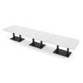 thumbnail image 1 of 18' X-Large Rounded Corner Conference Table Metal Base Electric Module, 1 of 5
