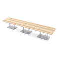 thumbnail image 1 of 18' X-Large Rounded Corner Conference Table Metal Base Electric Module, 1 of 5