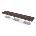 thumbnail image 1 of 18' X-Large Rounded Corner Conference Table Metal Base Electric Module, 1 of 5
